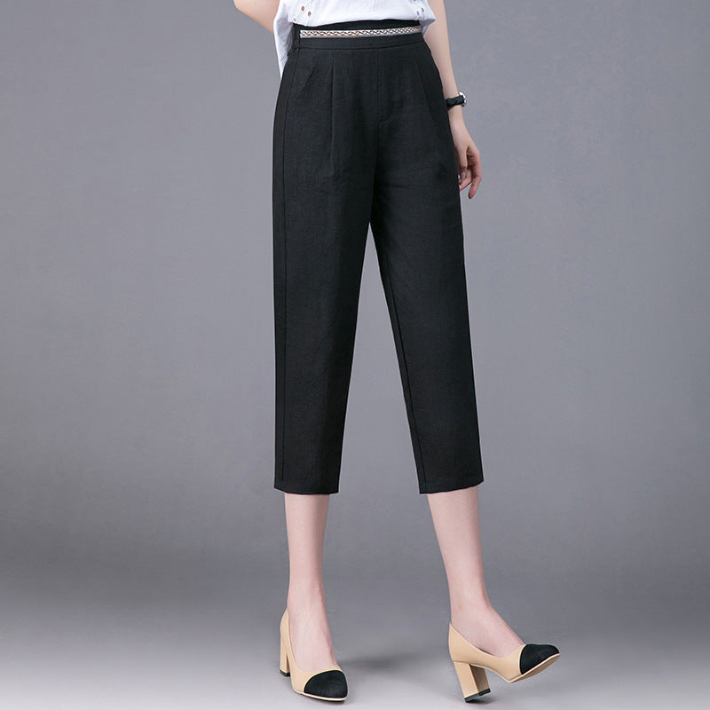 Linen Pants Summer New Loose Harem Pants Women Dropshipman