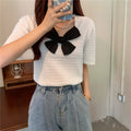 Turtleneck Bowknot Top Women Dropshipman