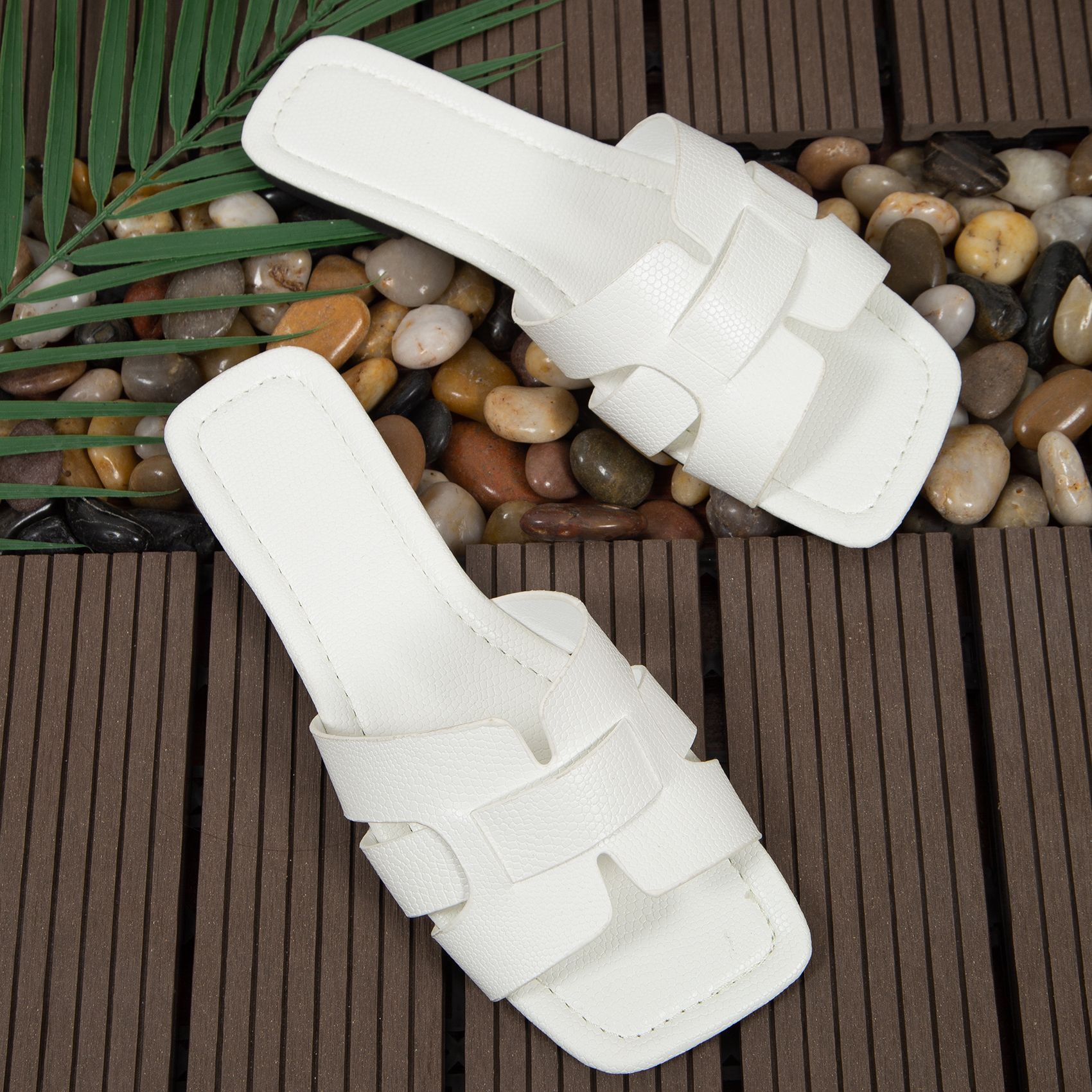 Square Toe Flat Sandals Dropshipman