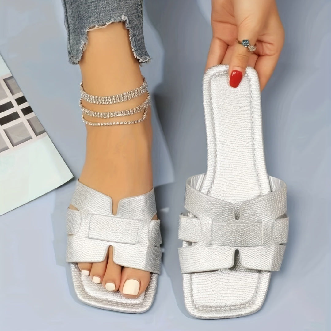 Square Toe Flat Sandals Dropshipman
