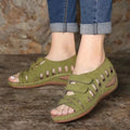 Fashion Velcro Hollow Fish Mouth Sandals Dropshipman