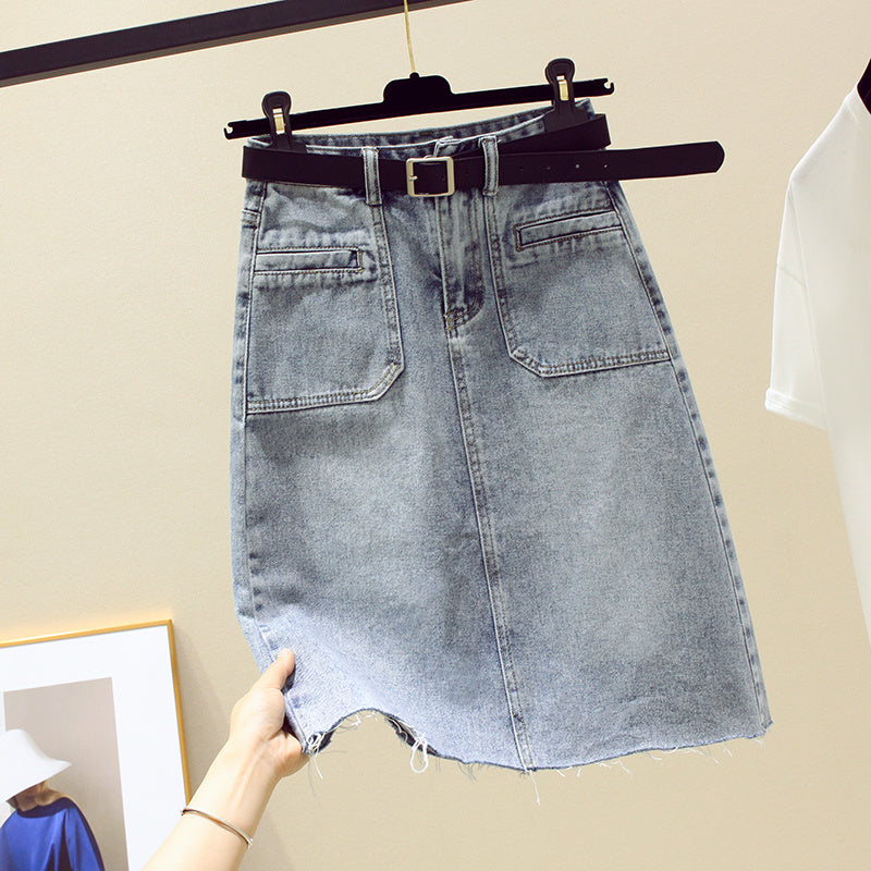 New High-Waisted Thin a-line Skirt Dropshipman