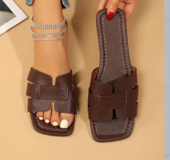 Square Toe Flat Sandals Dropshipman