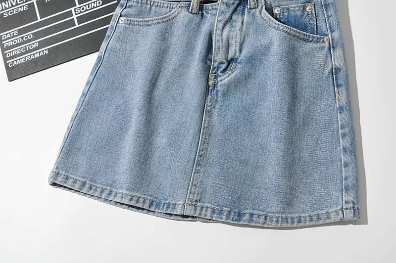 Side Cut Denim Skirt Women's New Sexy Bag Hip Skirt Dropshipman