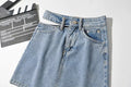 Side Cut Denim Skirt Women's New Sexy Bag Hip Skirt Dropshipman