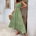 Women's Rhombus Prints Sleeveless Dress Dropshipman