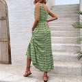 Women's Rhombus Prints Sleeveless Dress Dropshipman