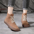 New First Layer Cowhide Casual Women's Shoes With Square Toe Dropshipman