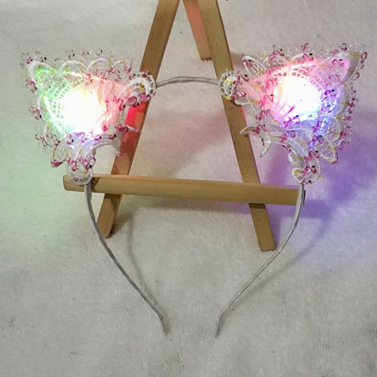 Flashing Lights Cat Ears Headband Dropshipman