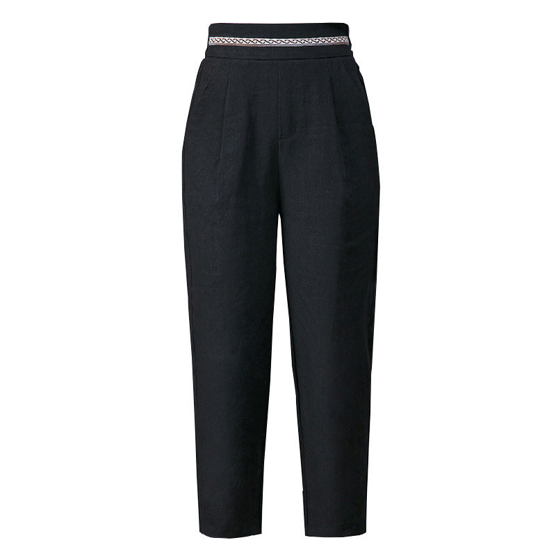 Linen Pants Summer New Loose Harem Pants Women Dropshipman