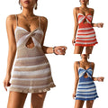 Women Knitted Spaghetti Strap Dress Dropshipman