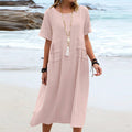 Women's Summer Loose Casual Midi Dress Dropshipman