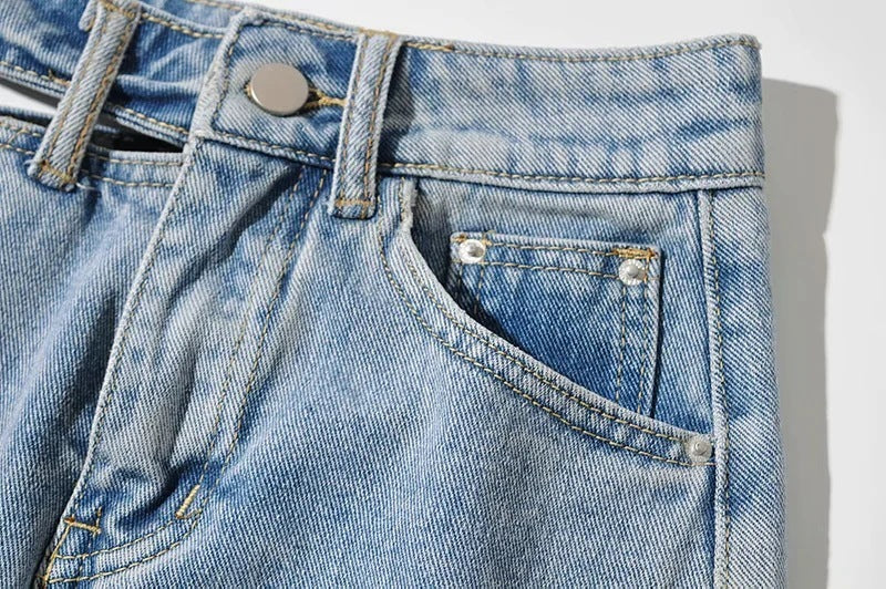 Side Cut Denim Skirt Women's New Sexy Bag Hip Skirt Dropshipman
