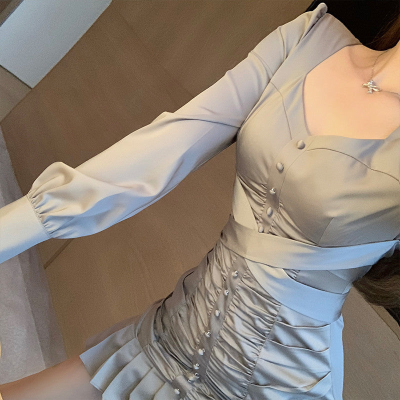 Puff Sleeve Dress Dropshipman