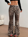Women’s High-Waisted Leopard Print Flare Pant Dropshipman