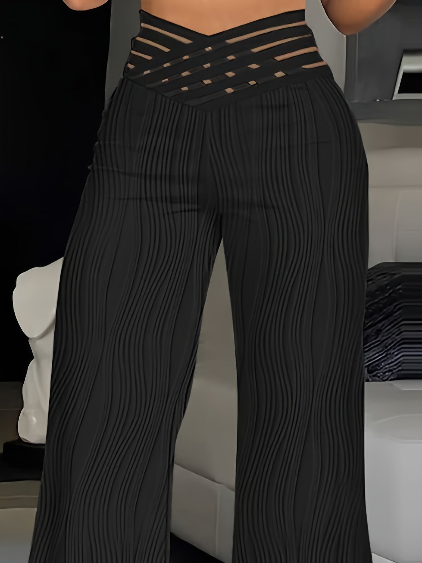 Women's Elegant Wide-Leg Flare Jeans Dropshipman