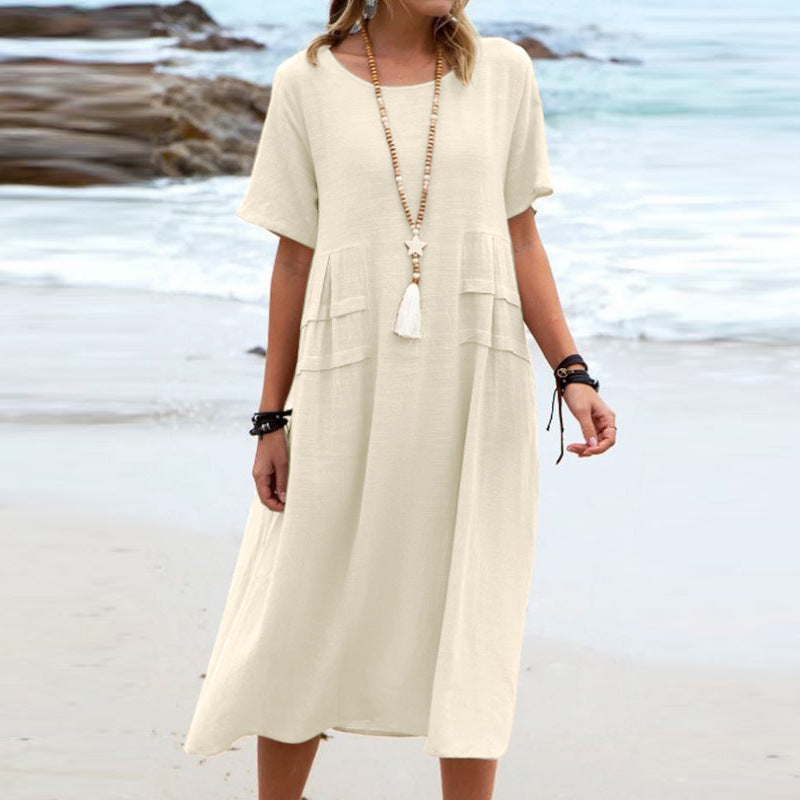 Women's Summer Loose Casual Midi Dress Dropshipman