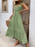 Women's Rhombus Prints Sleeveless Dress Dropshipman