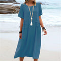 Women's Summer Loose Casual Midi Dress Dropshipman