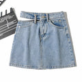 Side Cut Denim Skirt Women's New Sexy Bag Hip Skirt Dropshipman