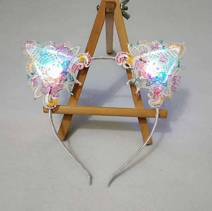 Flashing Lights Cat Ears Headband Dropshipman