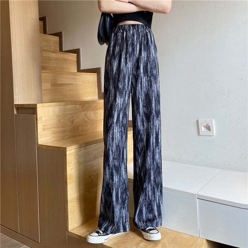 Plaid Wide Leg Pants Women Casual Pants Dropshipman