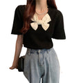 Turtleneck Bowknot Top Women Dropshipman