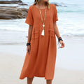 Women's Summer Loose Casual Midi Dress Dropshipman