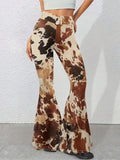 Women’s Elegant High-Waisted Flare Jeans – Colorful Patchwork Dropshipman