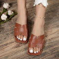 Square Toe Flat Sandals Dropshipman