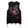 Butterfly Ripped Sleeveless T-shirt For Men Dulcet