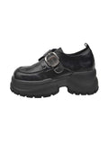 Retro Raise The Bottom Small Leather Shoes Female Loafers Dropshipman