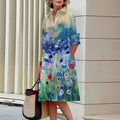 Floral Print Shirt Dress For Women Dress Autumn Dropshipman