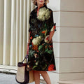 Floral Print Shirt Dress For Women Dress Autumn Dropshipman