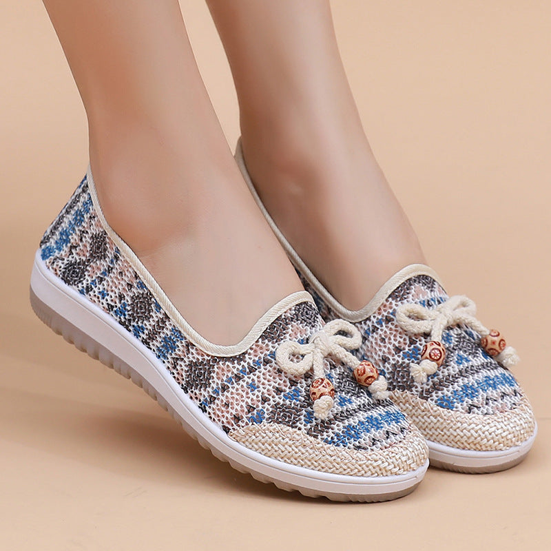 Women's Soft-soled Non-slip Breathable Hollow Cloth Shoes Dropshipman