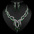 New Crystal Jewelry Zircon Jewelry Set Tassel Pendant Dropshipman