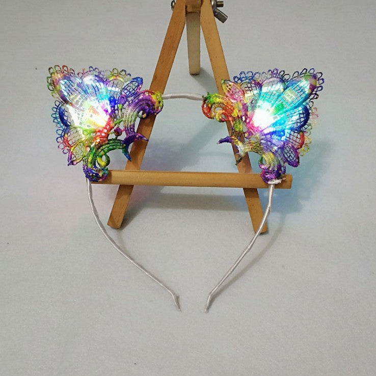 Flashing Lights Cat Ears Headband Dropshipman