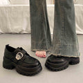 Retro Raise The Bottom Small Leather Shoes Female Loafers Dropshipman
