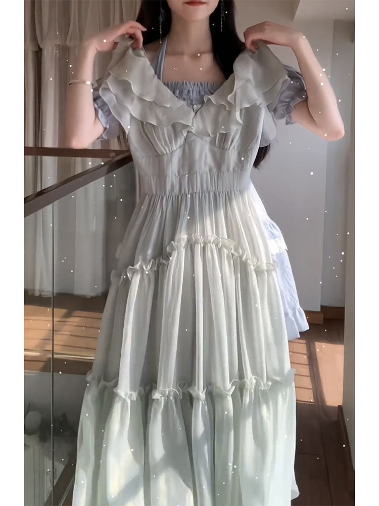 Chiffon Suspender Dress For Women Dropshipman