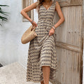 Women's Rhombus Prints Sleeveless Dress Dropshipman