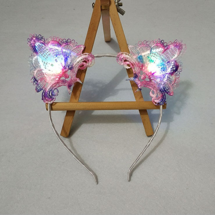 Flashing Lights Cat Ears Headband Dropshipman