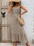 Women's Rhombus Prints Sleeveless Dress Dropshipman