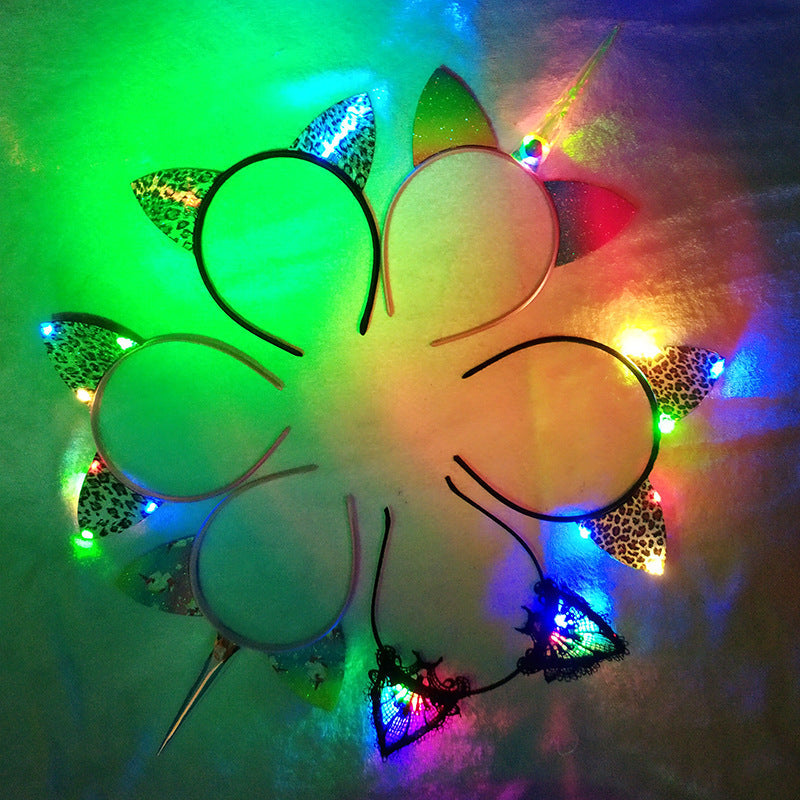 Flashing Lights Cat Ears Headband Dropshipman