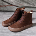 New First Layer Cowhide Casual Women's Shoes With Square Toe Dropshipman